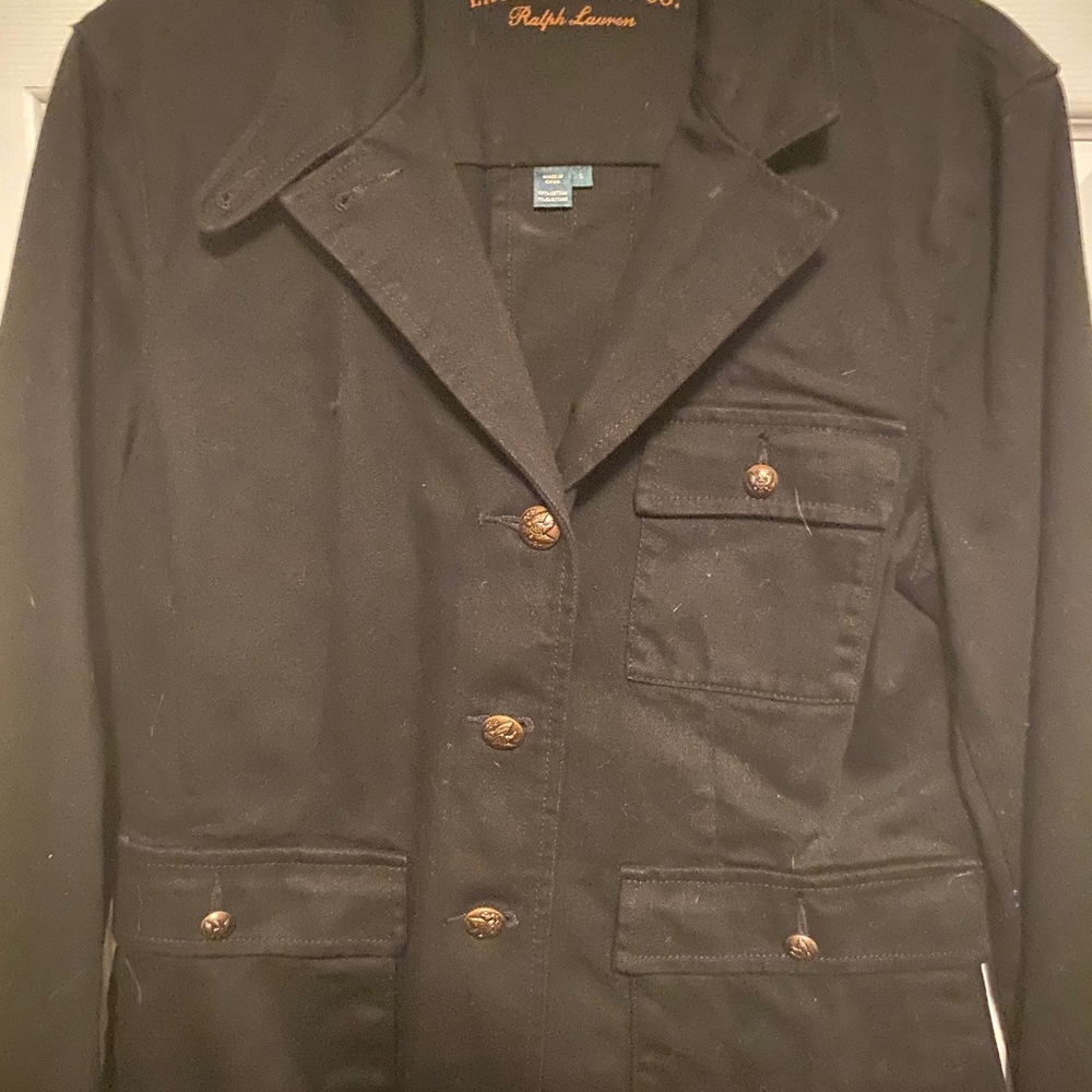 Lauren black denim blazer